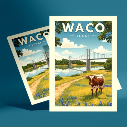 Carte Postale Vintage Waco Texas