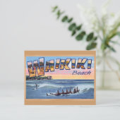 Carte postale vintage Waikiki Beach Club (Debout devant)