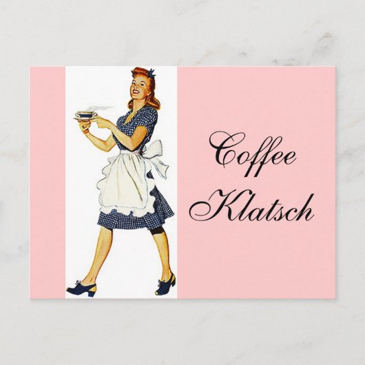 Carte postale Vintage Waitress Café Klatsch Invita (Devant)