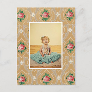 Carte Postale Vintage Wallpaper Pattern Fashion Photo Frame