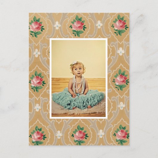 Carte Postale Vintage Wallpaper Pattern Fashion Photo Frame (Devant)
