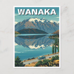 Carte Postale Vintage Wanaka New Zealand Travel
