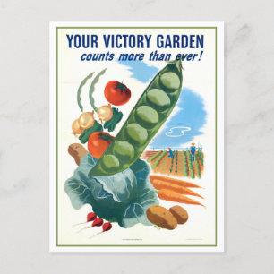 Carte postale vintage Wartime Victory Garden