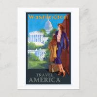 Vintage Washington DC Capitol Travel America Postc