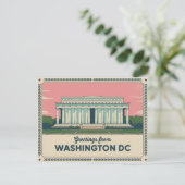 Carte postale vintage Washington DC | Salutations (Debout devant)