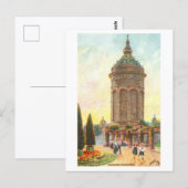 Carte Postale Vintage Water Tower, Mannheim, Germany (Devant / Derrière)