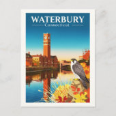 Carte Postale Vintage Waterbury Connecticut (Devant)