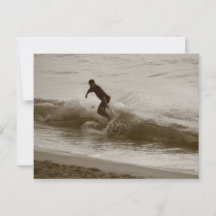 Carte postale vintage Wave Surfing
