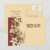 Carte postale Vintage Wedding RSVP (Devant / Derrière)
