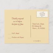 Carte postale Vintage Wedding RSVP (Dos)