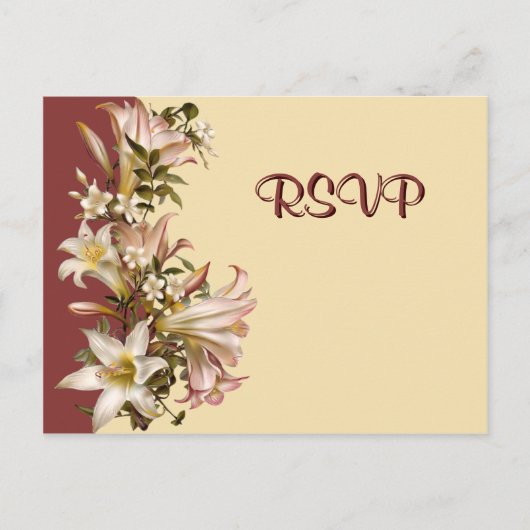 Carte postale Vintage Wedding RSVP (Devant)