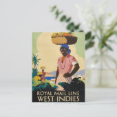 Carte postale vintage West Indies Travel (Debout devant)