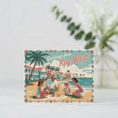 Carte postale vintage West | Salutations de (Debout devant)