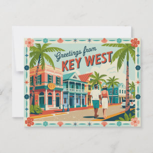 Carte postale vintage West   Salutations de