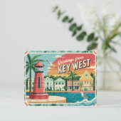 Carte postale vintage West | Salutations de (Debout devant)