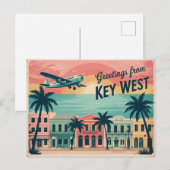 Carte postale vintage West | Salutations de (Devant / Derrière)