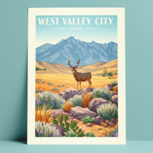 Carte Postale Vintage West Valley City Utah