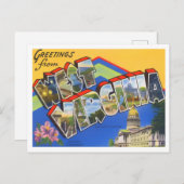 Carte postale Vintage West Virginia (Devant / Derrière)