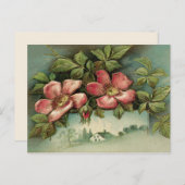 Carte Postale Vintage Wild Roses (Devant / Derrière)