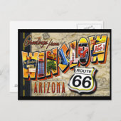 Carte postale vintage Winslow Arizona (Devant / Derrière)