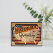 Carte postale vintage Wisconsin (Debout devant)