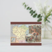 Carte Postale Vintage Wisconsin Map (Debout devant)