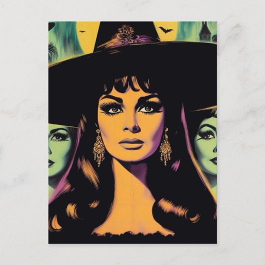 Carte Postale Vintage Witch (Devant)