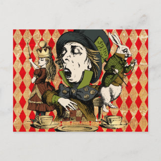 Carte postale vintage Wonderland Characters