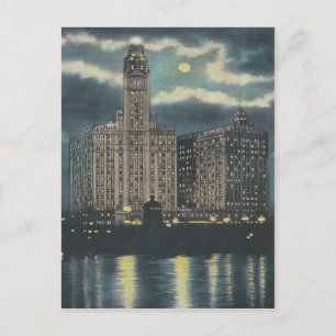 Carte Postale Vintage Wrigley Building Chicago
