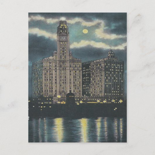 Carte Postale Vintage Wrigley Building Chicago (Devant)