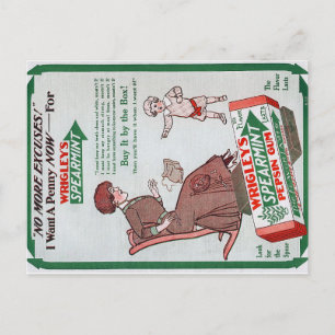 Carte postale vintage Wrigley's Gum Ad