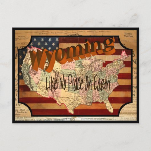 Carte postale vintage Wyoming (Devant)