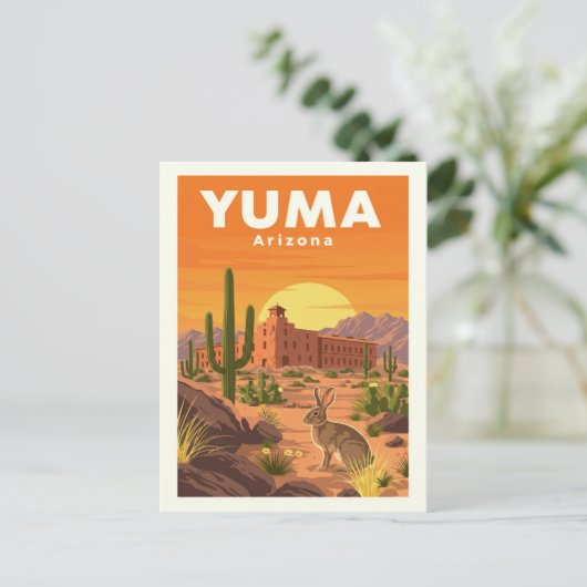 Carte Postale Vintage Yuma Arizona (Debout devant)