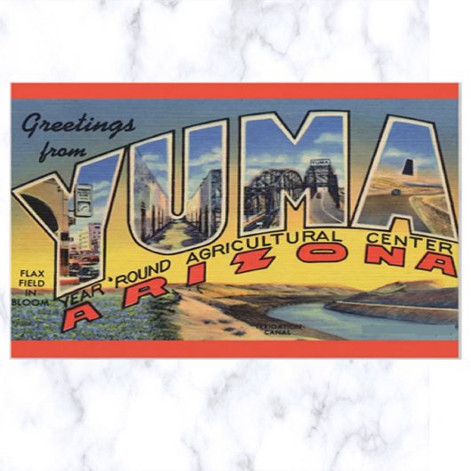 Carte postale vintage Yuma Arizona