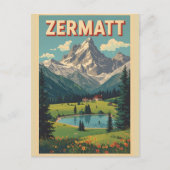 Carte Postale Vintage ZERMATT ski Switzerland nature gifts (Devant)
