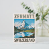Carte Postale Vintage Zermatt Suisse Matterhorn (Debout devant)