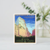 Carte Postale Vintage Zion National Park Travel (Debout devant)