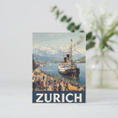 Carte Postale Vintage Zurich Suisse (Debout devant)