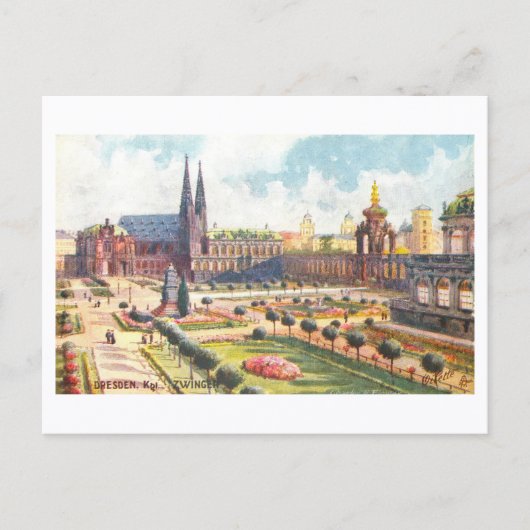Carte Postale Vintage Zwinger in Dresden, Germany (Devant)