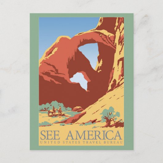 Carte Postale Vintages Arches National Park Travel (Devant)