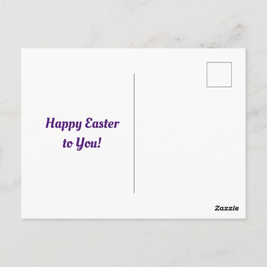 Carte Postale Vintages chiches Pâques (Dos)