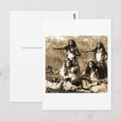 Carte Postale Vintages Hula Girls du territoire d'Hawaii (Devant / Derrière)