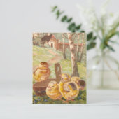 Carte Postale Vintages poussins de Pâques (Debout devant)