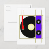 Carte Postale Vinyl Player (Devant / Derrière)