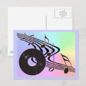 Carte postale Vinyl Record and Notes (Devant / Derrière)