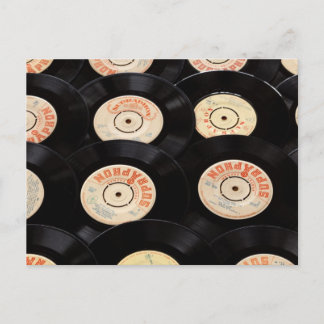 Carte Postale Vinyl Records Arrière - plan