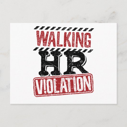 Carte Postale Violation des RH à pied Cauchemar des ressources h (Devant)