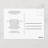 Carte Postale Violet blanc Snowflakes Joyeuses Fêtes de Noël (Dos)