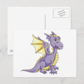 Carte Postale Violet de dragon (Devant / Derrière)