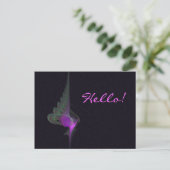 Carte Postale Violet Dervish Art Abstrait (Debout devant)